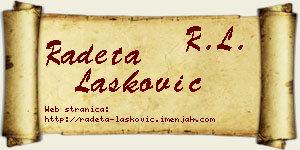 Radeta Lasković vizit kartica